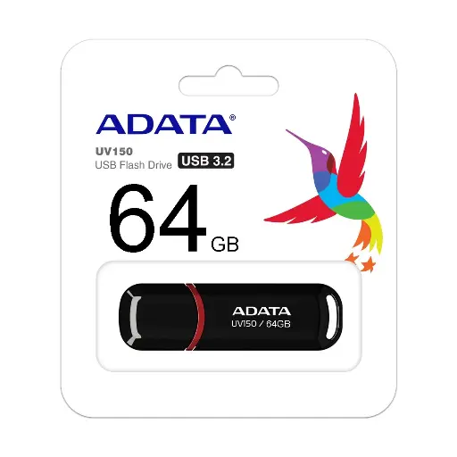 [0006036] Adata 64GB (UV128/UV150) BLACK USB 3.2 PEN DRIVE 