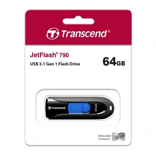 [06189] Transcend JetFlash 790 64GB USB 3.1 Gen 1 Pen Drive