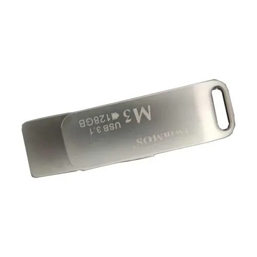 [06247] TwinMOS M3 128GB USB 3.1 Gen 1 Metal body Silver Pen Drive