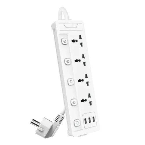 [0006428] Deli ET411 2 Pin 4 Port 2 Meter Power Strip