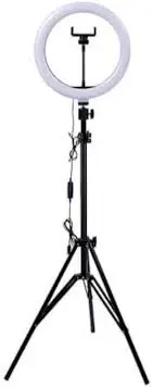 [00306] 10 INCH (HX-260) BLACK STUDIO PHOTOGRAPHY PHOTO RING LIGHT TRIPOD WITH STAND