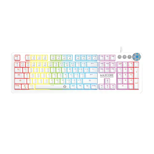 Fantech MK852 Max Core Space Edition Mechanical USB Gaming Keyboard White ( With 2 Port USB Hub)