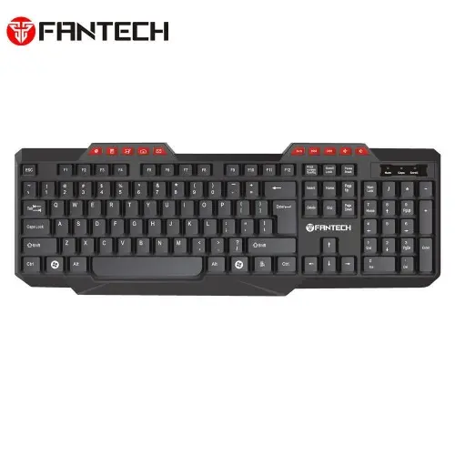 [02436] Fantech K210 Silent Multimedia USB Office Use Keyboard Black
