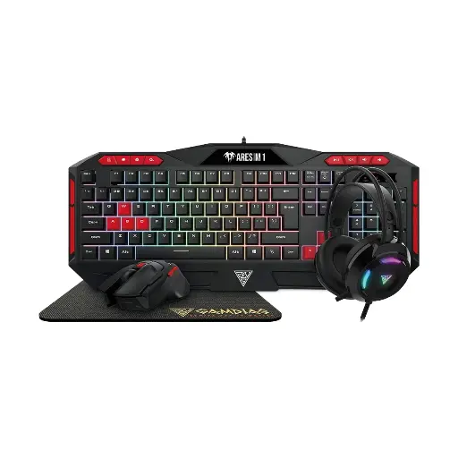 [02776] Gamdias POSEIDON M2 Wired Black Gaming Keyboard Combo