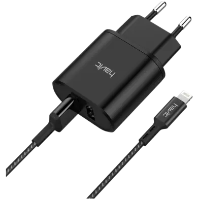 HAVIT 2 In 1 Usb Charge Kit With Usb To Lightning Iphone Cable - ST822 