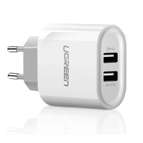 [06426] UGREEN CD104 Dual USB charger White #20384