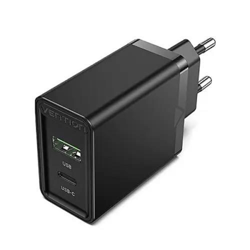 [07153] VENTION FBBB0-EU Two-Port USB(A+C) Wall Charger (18W/20W) EU-Plug