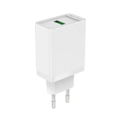 [07147] VENTION FABW0-EU 1-port USB Wall Charger(18W) EU-Plug White