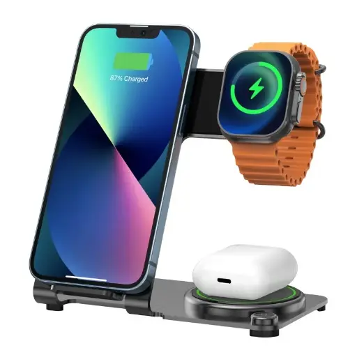 [0007454] WiWU Wi-W005 Power Air 3 in 1 15W Wireless Charger