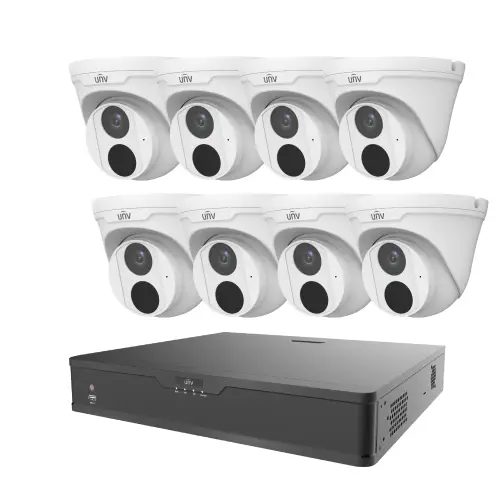 Uniview 8-Chanel XVR 8 Unit 4MP CC Camera Package Without Monitor 