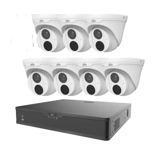 Uniview 8-Chanel NVR 7 Unit 3MP IP Camera Package Without Monitor