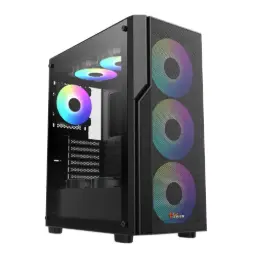 PC Power PG-H450 BK Zero Mesh ATX Gaming Casing 4 FAN