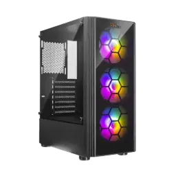 PC POWER PG-400 SPIDER WEB CRYSTAL ATX GAMING CASE (BLACK)