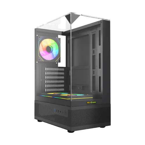 MaxGreen 190-1 Mid-Tower ATX Casing With 3x MaxGreen M57 ARGB Fan