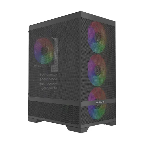 MaxGreen Mesh Pro A10 M-ATX Mid-Tower Gaming Casing