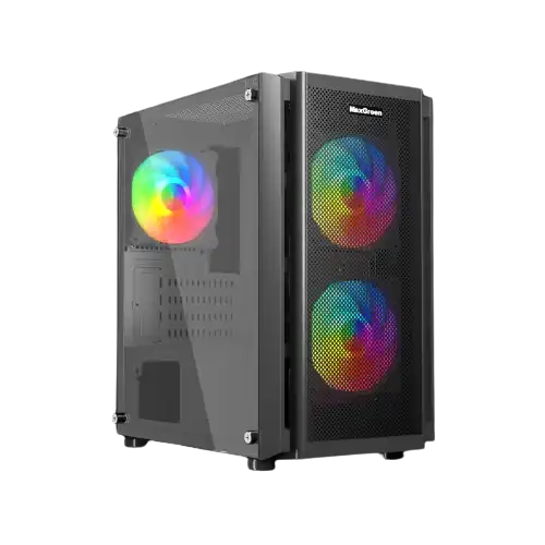 [0007700] MaxGreen 5510-Mesh Mini-Tower ARGB M-ATX Gaming Case With PSU