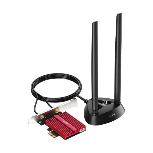[0007718] Cudy WE4000 2.0 AX5400 Mbps Tri Band Wi-Fi 6E & Bluetooth 5.3 PCI Express Network Adapter