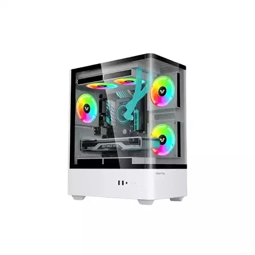 Value-Top NUBIA20F5W Full Tower Micro ATX White Gaming Case