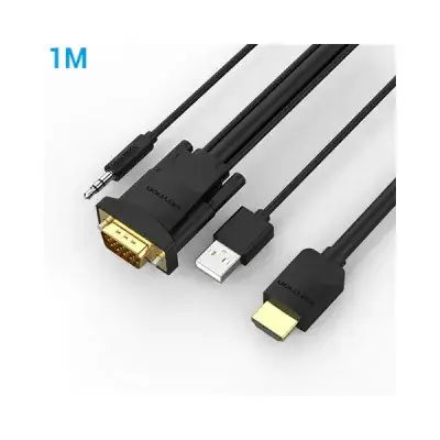[0007748] VENTION ABIBF HDMI to VGA Cable with Audio Output & USB Power Supply - 1M