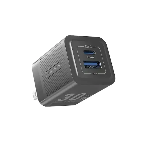 [0007827] Vention FEQB0-US 2-port 30W GaN Fast Charger Adapter
