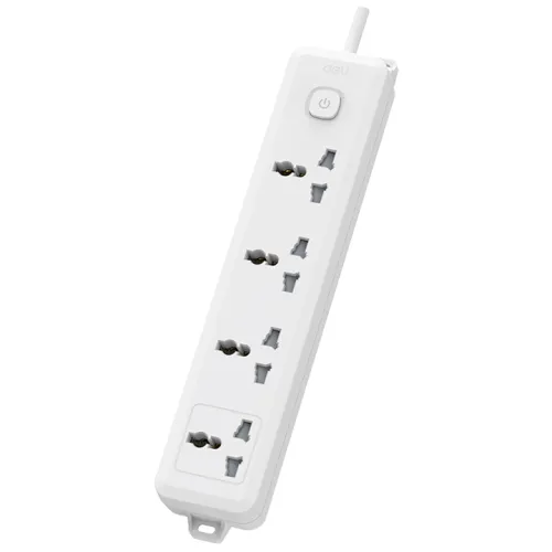 Deli CT703 2 Pin 4 Port 3 Meter Power Strip