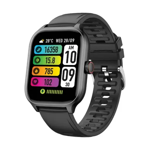[0007923] Blisbond Pulse Black Bluetooth Calling Smart Watch 