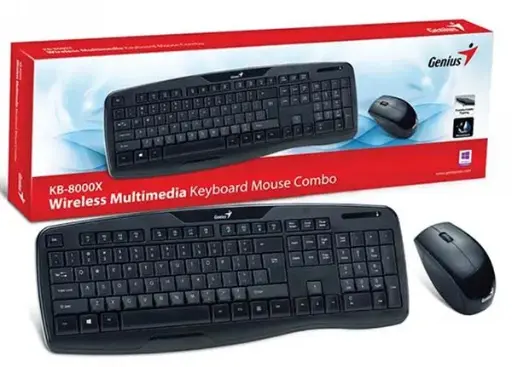 [00115]  Genius KB-8000X Wireless Multimedia Keyboard & Mouse