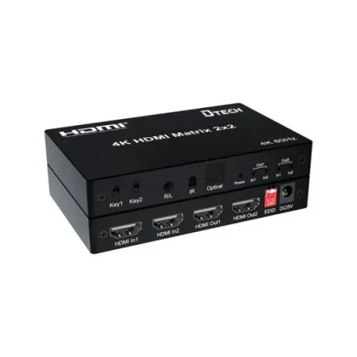 [0008078] Dtech DT-7222W 2 in 2 4K HDMI Matrix Switch