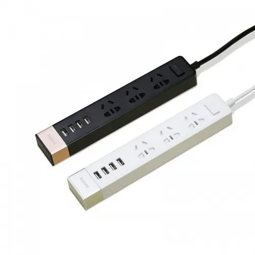 Remax RU-S2 Ming Series 3 Ports AC Socket Outlets and 4 USB Ports Charger