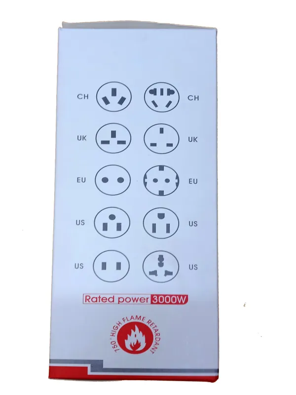 AUTO-MAX MH-T09 3000W 6 USB Ports With Auto-ID Identification 3 Power Socket Strip / Multiplug - 2 Meter