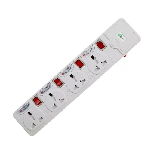 [0008129] Deli CT705ES 3 Pin 6 Port 3 Meter Power Strip With Surge Protection