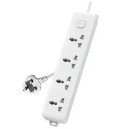 Deli CT703ES 3 Pin 4 Port 3 Meter Power Strip With Surge Protection