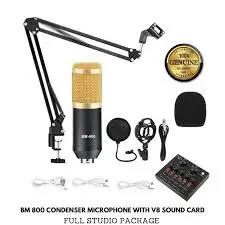 [0008212] BM800 Condenser Microphone Full Studio Package BM 800 Microphone Studio Mic