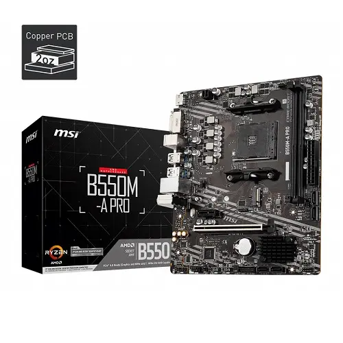[0008213] MSI B550M-A PRO DDR4 AMD AM4 Micro ATX Motherboard