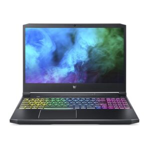 Description Acer Predator Helios 300 PH315-54-736E Core i7 11th Gen RTX 3050 Ti 4GB Graphics 15.6" QHD 165Hz Gaming Laptop Acer Predator Helios 300 PH315-54-736E comes with Intel Core i7-11800H (24M Cache, 2.30 GHz up to 4.60 GHz), 16GB DDR4 3200MHz RAM, 512GB PCIe NVMe Gen 4 SSD, 1TB 7200RPM HDD, NVIDIA GeForce RTX 3050 Ti 4GB GDDR6 Graphics and Windows 11 Home. Here, the GeForce RTX gaming laptops are powered by the NVIDIA Turing GPU architecture and the groundbreaking NVIDIA RTX platform. Count on the fastest, most realistic, AI-enhanced gaming experiences. Here IEEE 802.11 a/b/g/n/ac/ax, this delivers, Bluetooth 5.0 Network & Wireless Connectivity are available. USB 3.2 Gen 1 (SuperSpeed USB 5Gbps), USB 3.2 Gen 2 Type-A (10Gbps + Offline Charge), Number of USB 3.2 Gen 1 Type-A Ports x 2, Number of USB 3.2 Gen 2 Type-A Ports x 1, Number of USB 3.2 Gen 2 Type-C Ports x 1 and HDMI (High-speed) Ports, Connectors & Slots are also available in this gaming laptop. The CoolBoost increases fan speed by 10% and CPU/GPU cooling by 9% compared to auto mode. Monitor and manage your system in real-time with NitroSense, covering temperatures, fan speeds and more. The revolutionary NVIDIA Turing architecture fuses together real-time ray tracing, artificial intelligence, and programmable shading and also the Ray tracing simulates the true behavior of light to bring you real-time, cinema-quality rendering. In this exclusive gaming laptop, This new Acer laptop is also featured with 4-cell Lithium-Ion (Li-Ion), 230 W Maximum Power Supply Wattage, 15.6" (2560x1440) QHD, 165Hz refresh rate, , Acer HD Webcam. Here, the Spice things up with the 4-zone RGB keyboard1 and take command of the inner workings of the laptop via the dedicated NitroSense Key. This exclusive new Acer Predator Helios 300 PH315-54-736E comes with 02 year warranty.